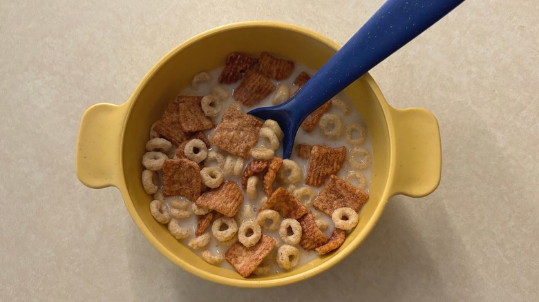 bowl of jettas mix cereal