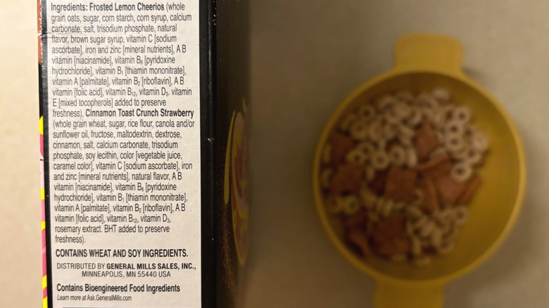jettas mix ingredients label and bowl of cereal