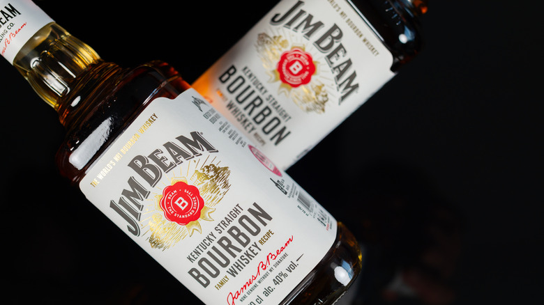 Two bottles of Jim Beam bourbon