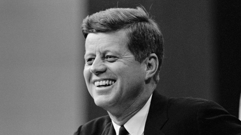 John F. Kennedy smiling