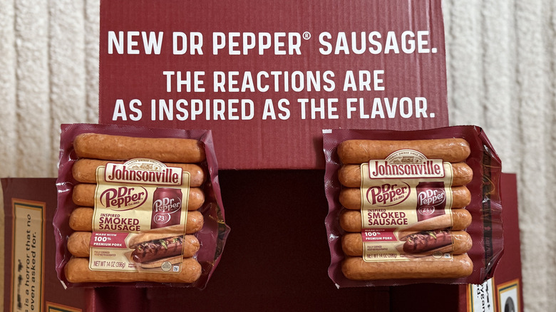 Two packages of Johnsonville Dr Pepper Inspired Sausage