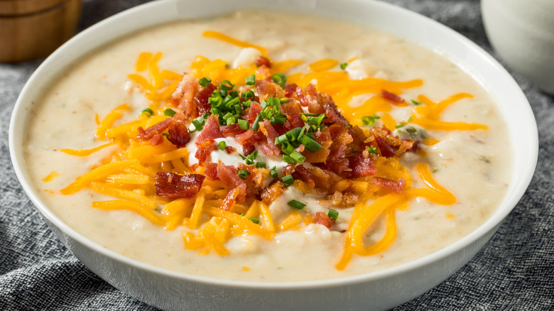 Keep Baked Potato Soup From Turning Into A Gluey Mess With An Overlooked Kitchen Tool