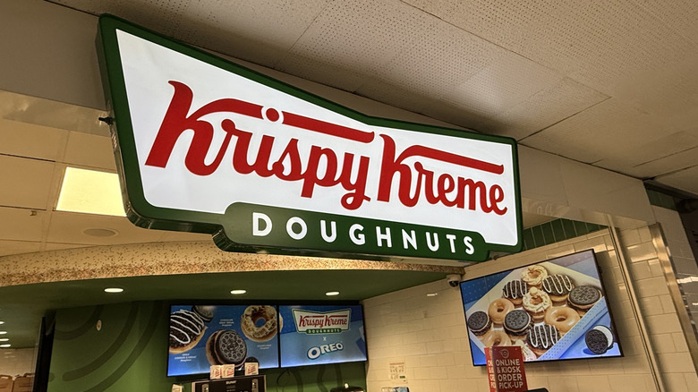 Krispy Kreme sign and store