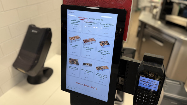Krispy Kreme ordering kiosk