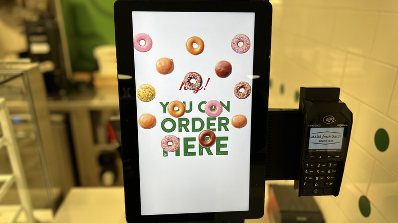 a Krispy Kreme kiosk
