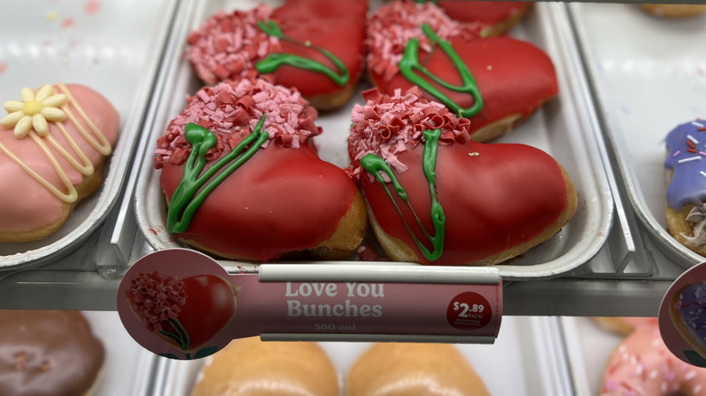 a tray of Love You Bunches doughnuts