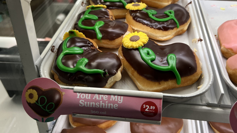 a tray of You Are My Sunshine doughnuts