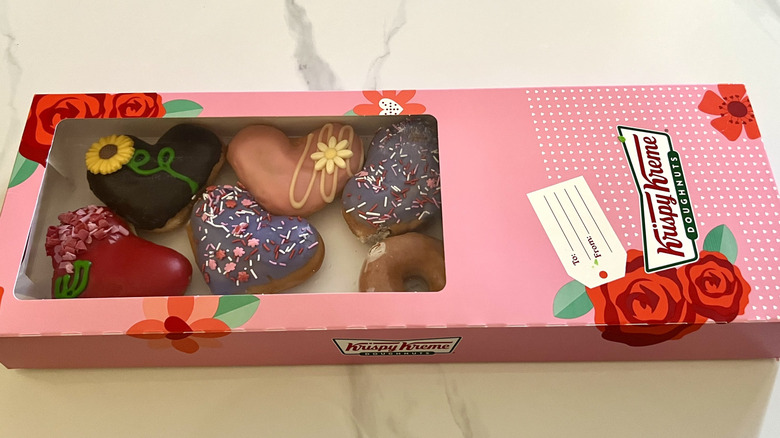 Krispy Kreme's Hearts in Bloom specialty dozen box