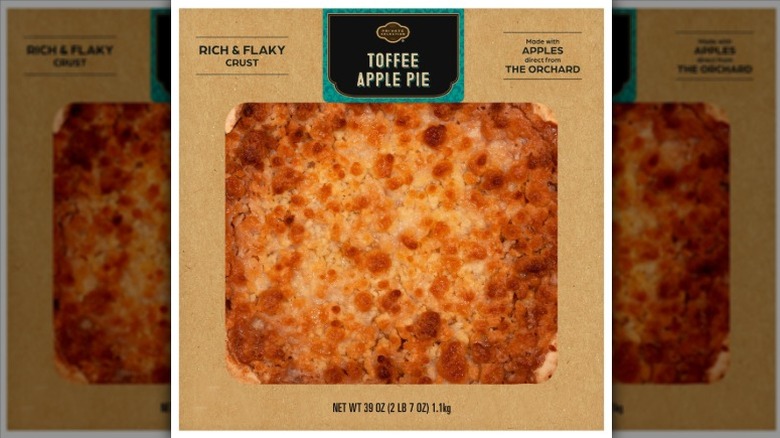 Private Selection Toffee Apple Pie in a cardboard bakery box