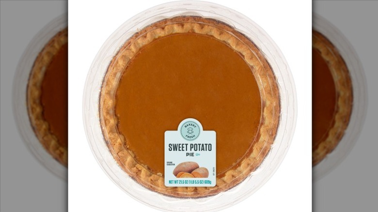 Bakery Fresh Sweet Potato Pie in clear plastic clamshell packaging