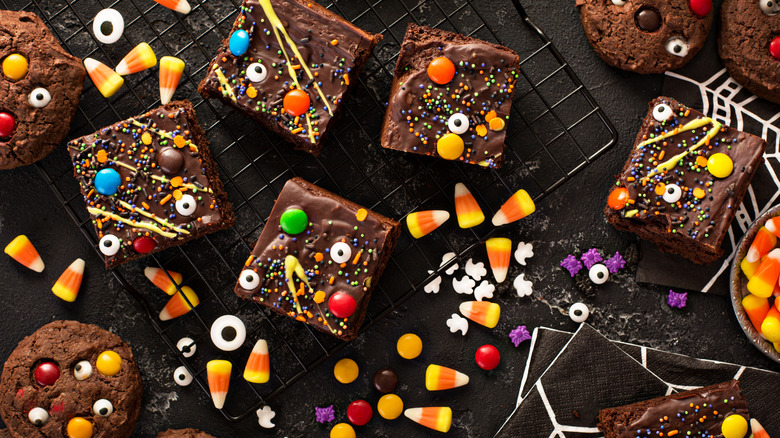 Brownies with candy pieces