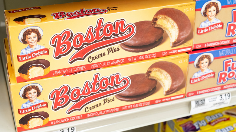Little Debbie Boston Creme Pies at the supermarket