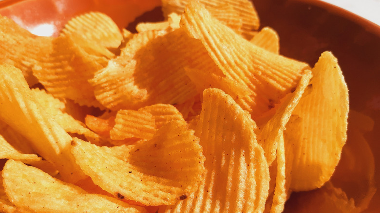 Potato chips in bowl