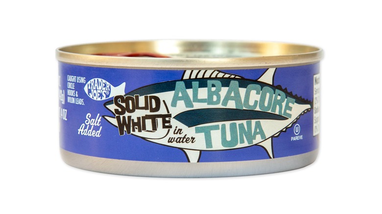 Can of Trader Joe's Solid White Albacore Tuna in water