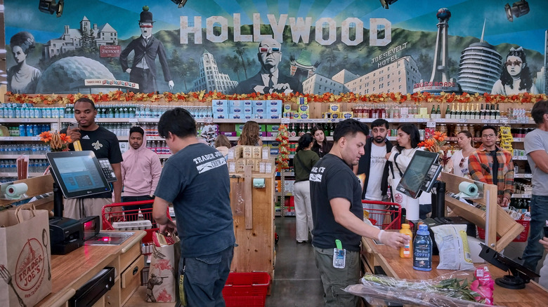 Trader Joe's checkout area