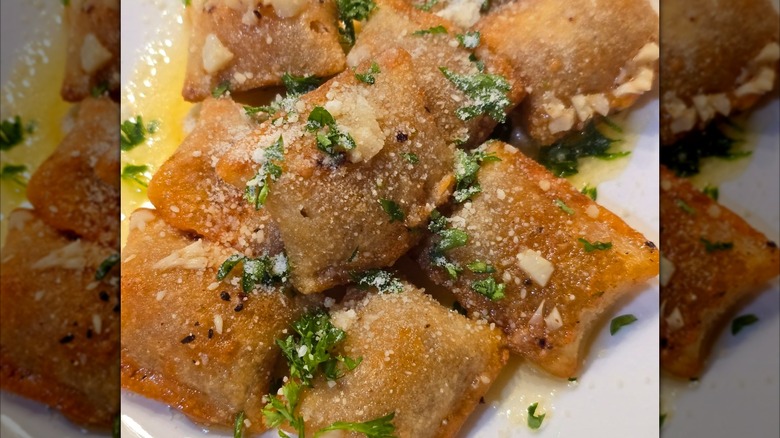 Totino's Pizza Rolls tossed in garlic butter, parmesan, and herbs