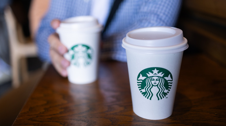 Starbucks coffee cups
