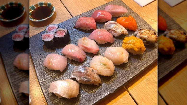 A platter of sushi from Sushi Yasuda