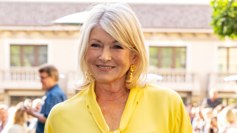Martha Stewart sporting a yellow ensemble while attending the 