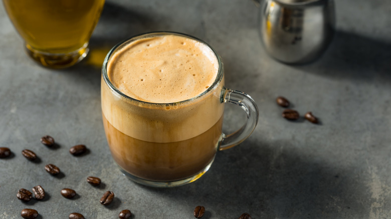 An Oleato coffee served in a mug.