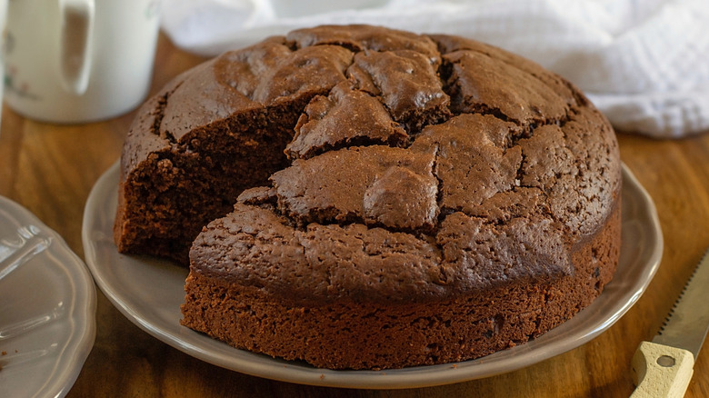 Chocolate cake made with mayonnaise