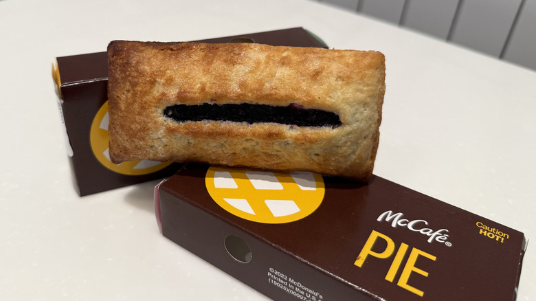 McDonald's Blueberry & Crème Pie On a box