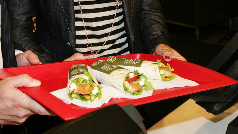 Tray of McDonald's Snack Wraps