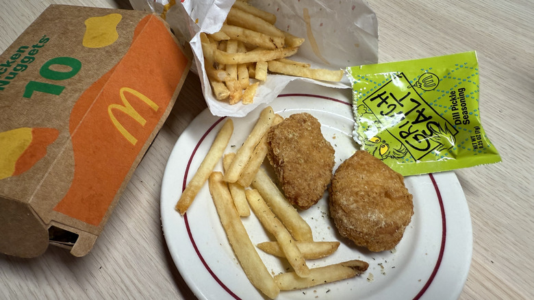 Seasoned fries and McNuggets