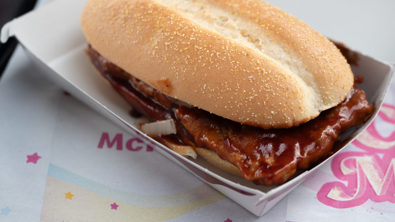 McRib on tray