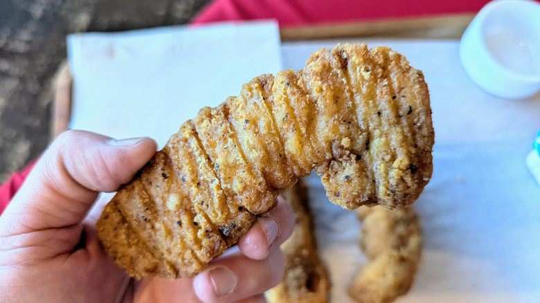 Hand holding McDonald's McCrispy Strip