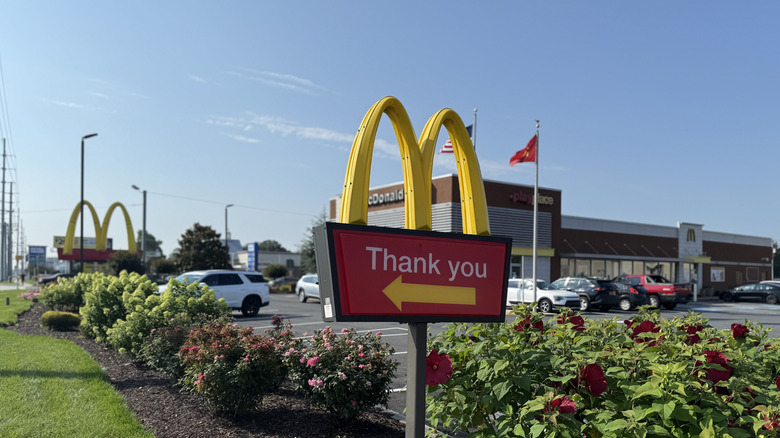 McDonald's thank you sign