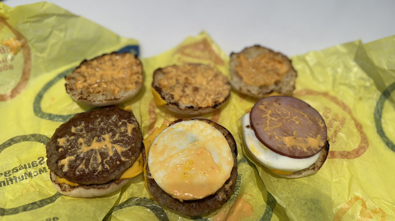 open-faced Spicy McMuffins