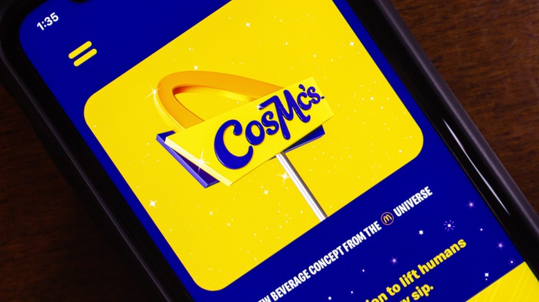 CosMc's website on a phone