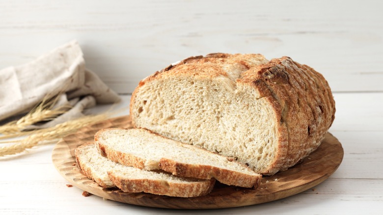 A loaf of sourdough bread that could theoretically be described as "artisanal"