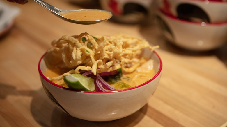 Tom kha Thai coconut chicken soup