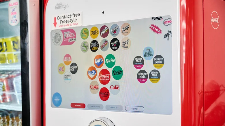 Coca-Cola Freestyle Machine screen