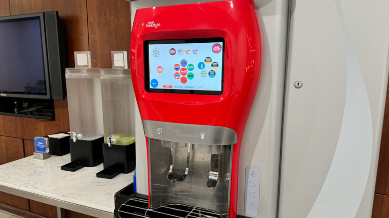 Coca-Cola Freestyle Machine in airport lounge