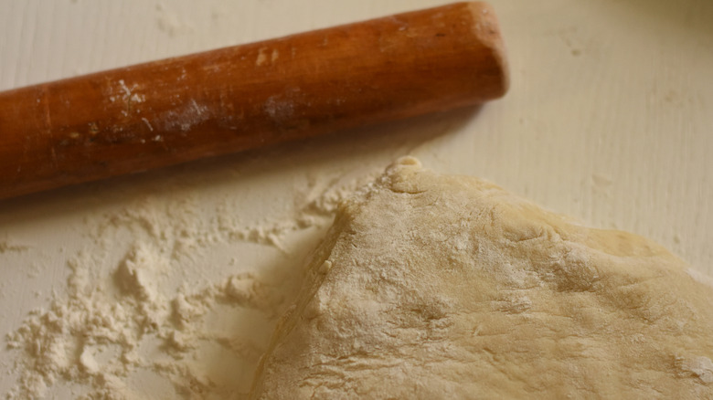 Dough and rolling pin