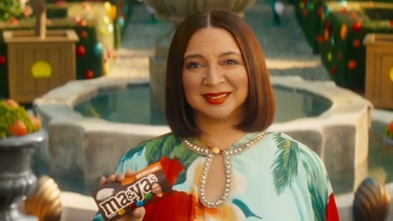 Maya Rudolph in a Superbowl commercial for M&M's as its Chief of Fun