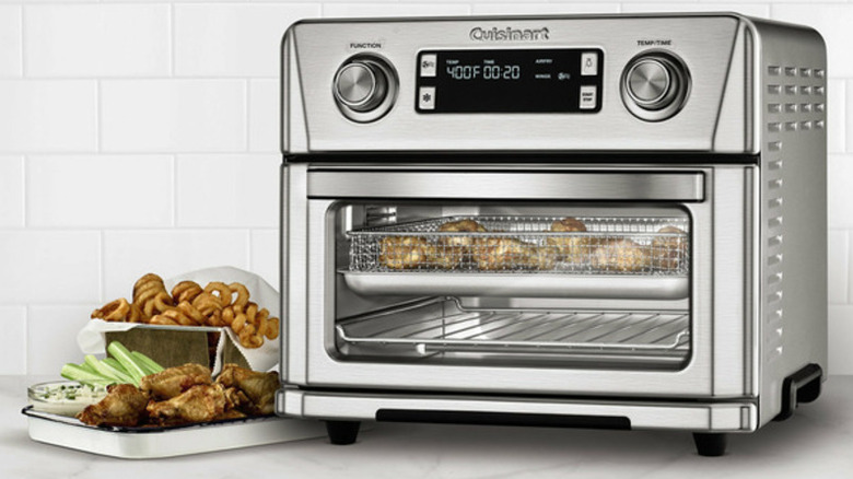 Cuisinart Toaster Oven next to a plate of fried food