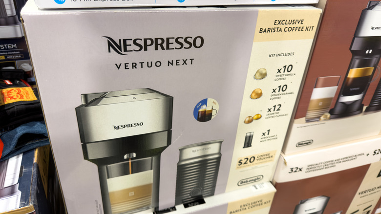 Nespresso Vertuo Next on display at Costco store