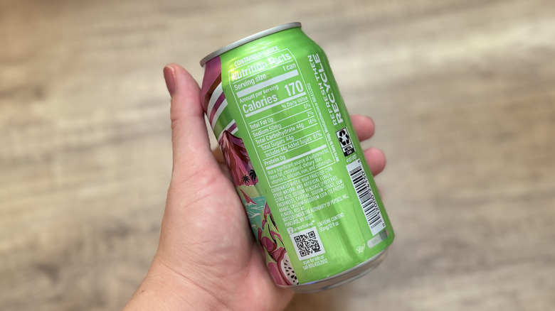 Nutritional details of Mountain Dew Dragon Fruit