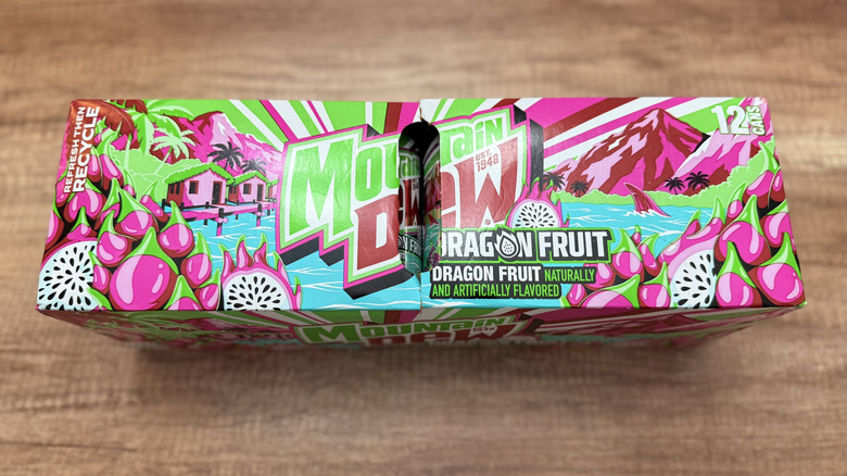Unopened box of Mountain Dew Dragon Fruit