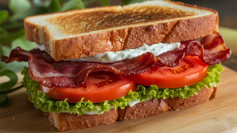 A perfect BLT on thick toasted bread