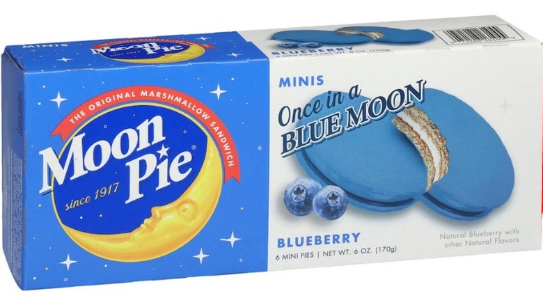 box of blueberry Moon Pie minis