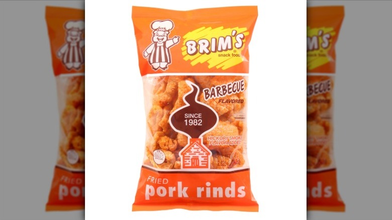 bag of Brim's Barbecue Pork Rinds