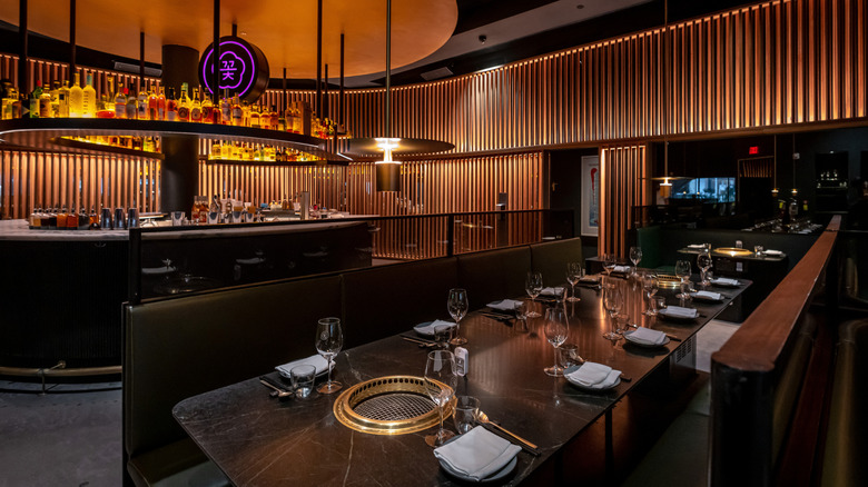 Interior of Cote Miami restaurant