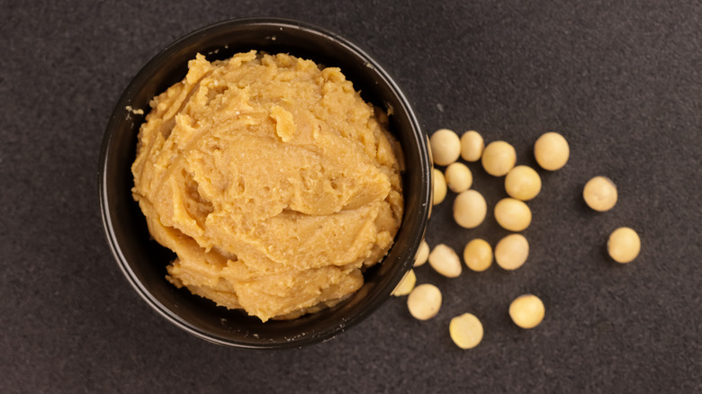 Miso paste in bowl