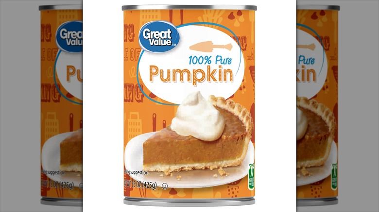 Great Value brand canned pumpkin