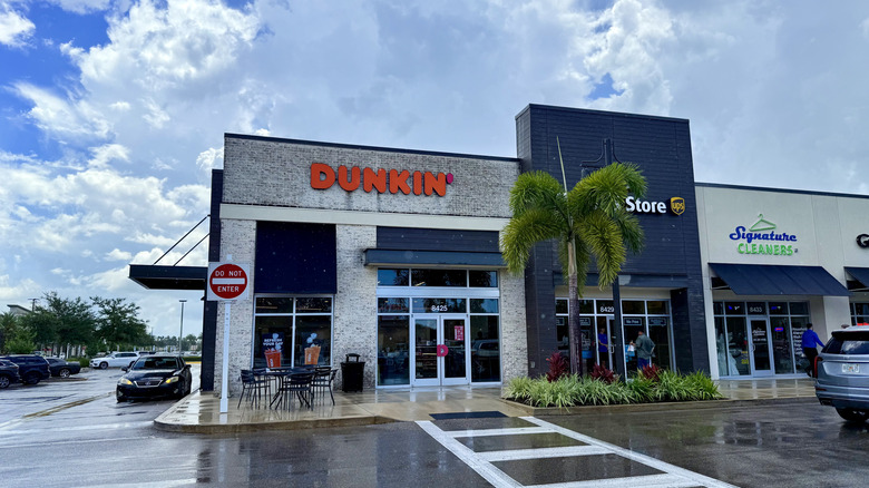 Outside of a Dunkin' location